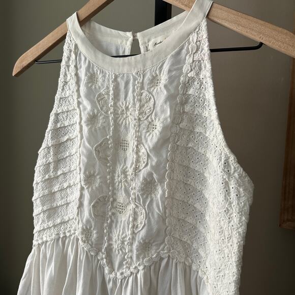 Anthropologie Meadow Rue White Eyelet Tank Medium - Picture 3 of 7